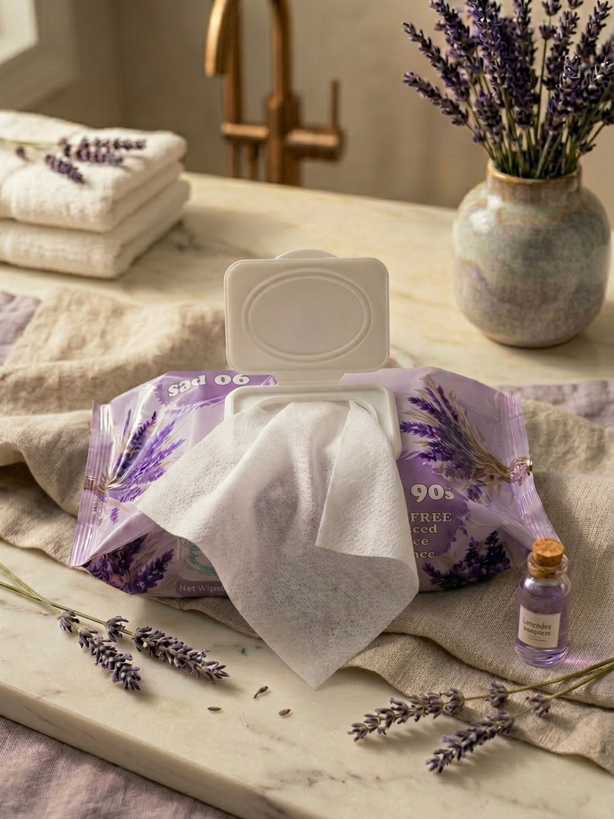 Permissive Lavanta Kokulu 90’lı Islak Mendil — açık paket