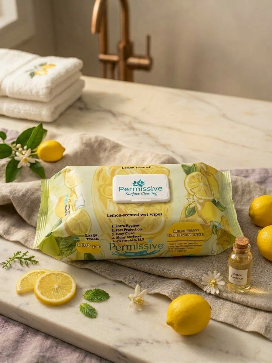 Permissive Limon Kokulu Yüzey Temizlik Havlusu 100’lü ürün görseli